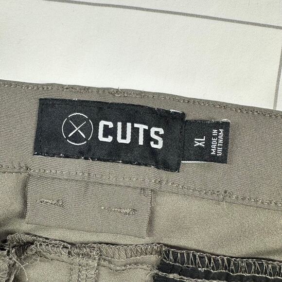 Cuts Clothing Pants Mens XL Taupe Tan AO Joggers Versaknit Stretch Tapered Work - Picture 3 of 13